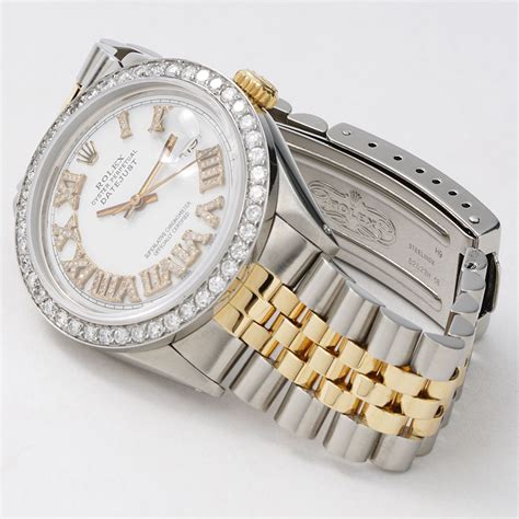 rolex roman numerals diamond